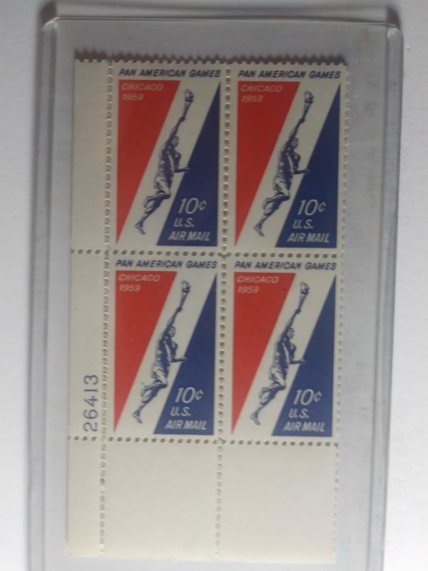 SCOTT # C56 TEN CENT PLATE BLOCK  AIR MAIL GEM MINT NEVER HINGED STUNNING !!