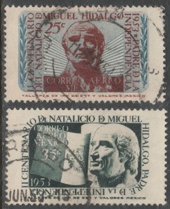 MEXICO C206-C207, Bicentennial of Miguel Hidalgo. USED, VF. (486)