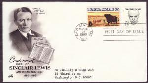 1856 Sinclair Lewis Artcraft FDC