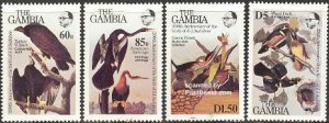 Gambia 1985, J.J. Audubon 4v, MNH