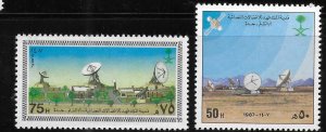 Saudi Arabia 1987 Telecommunications Satellite Sc 1049-1050 MNH A611