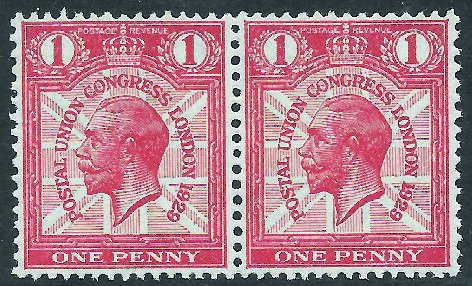 GREAT BRITAIN - GEORGE V 1929 Postal Union Congress 1d scarlet unmounted - 13647