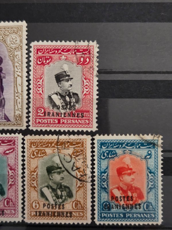 Iran / Persia  Scott # 810-817 used 1935 full set CV $1615 overprints unchecked