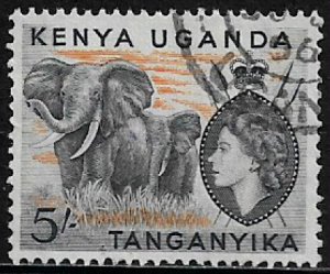 Kenya, Uganda & Tanzania #115 Used Stamp - Elephants