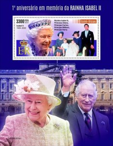 Guinea-Bissau - 2023 Queen Elizabeth II - Stamp Souvenir Sheet - GB230201b1