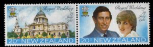 New Zealand Scott 734-735a MNH** Prince Charles and Lady Diana stamp pair