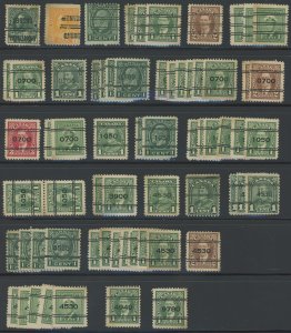 Canada - page of old precancels - some duplication