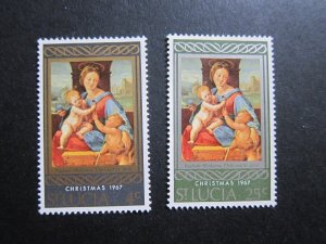 St Lucia 1967 Sc 227-228 set MH