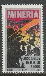 MEXICO 1690, MINING IN MEXICO, 500th ANNIVERSARY. MINT, NH. VF.