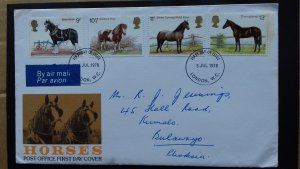 Great Britain 1978 British Horses FDC