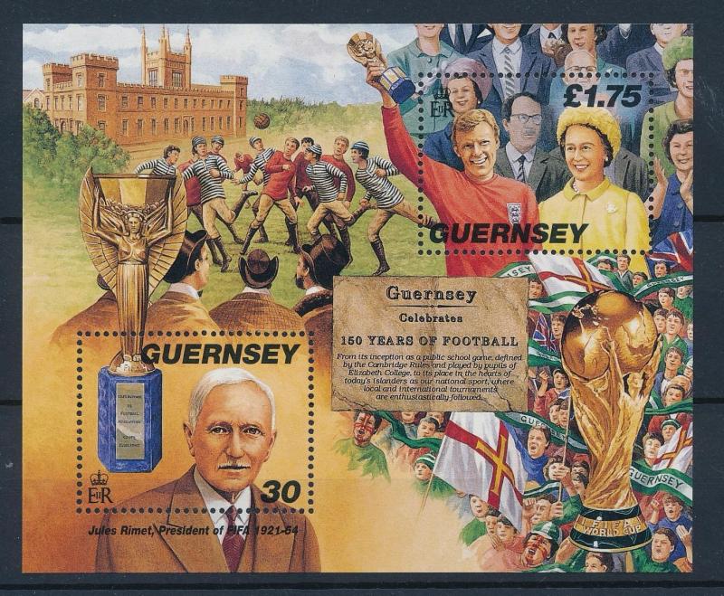 [43082] Guernsey 1998 Sports 150 Years Soccer Football MNH Sheet
