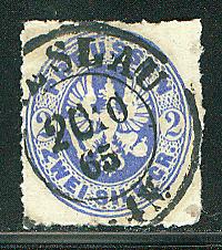 German States Prussia Scott # 18a, used