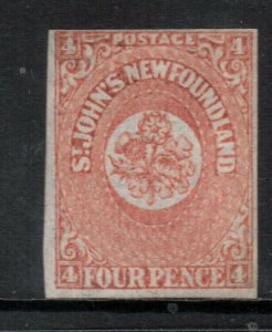 Newfoundland #12 Mint Fine Unused (No Gum) Trivial Crease At Left Hard To See