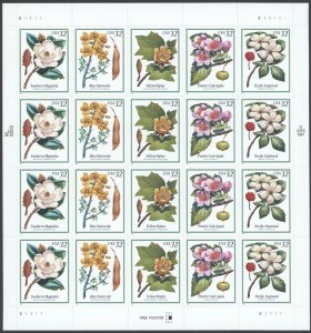 1998 US Scott #3193-97, 32c Flowering Trees, Sheet of 20 MNH