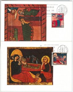 63720 - SPAIN - POSTAL HISTORY: Set of 2 MAXIMUM CARD 1971 - RELIGION-