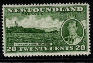 NEWFOUNDLAND SG264e 1937 20c GREEN p13½ MTD MINT