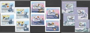 A0874 2008 Guinea-Bissau Marine Fauna Sea Birds & Mammals 12 Lux Bl Mnh