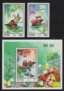 Korea Mandarin Ducks 2v+MS 2000 MNH SG#N4059-MSN4061