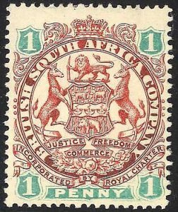 Rhodesia SG42 1d lion shade M/M Cat 16 pounds