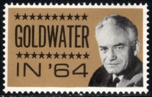 1964 US Political Poster Stamp Barry Goldwater In '64 MNH