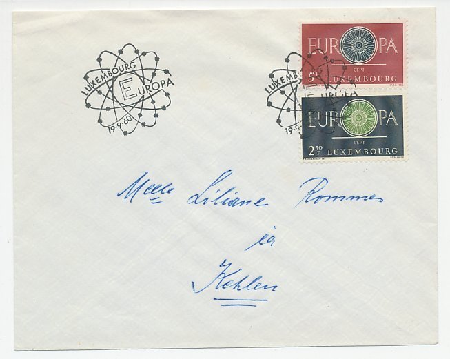Cover / Postmark Luxembourg 1960 Europa