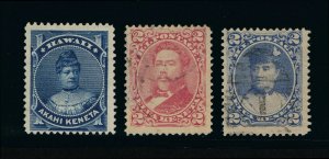 VERY AFFORDABLE GENUINE HAWAII SCOTT #37 #43 #52 SET OF 3 STAMPS  #11165