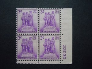 1938 #837 3c Northwest Territories Plate Block #22030 LR MNH OG VF