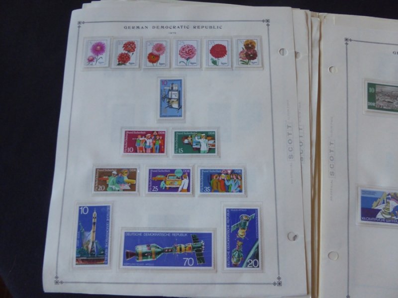 Germany and Area 1975-1977 Mint/Used Stamp Collection on Scott Int Album Pages