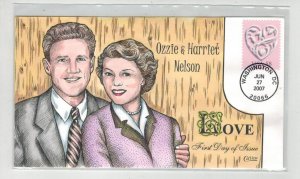 2007 COLLINS HANDPAINTED 4152 LOVE STAMP OZZIE & HARRIET TELEVISION ACTORS