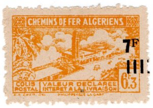 (I.B) France Colonial Railway : Algeria Chemins de Fer 7F on 6.3F