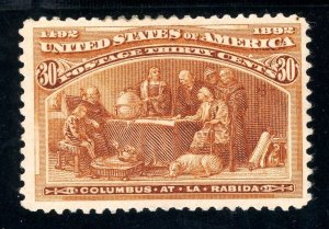 USAstamps Unused FVF US 1893 Columbian Expo Scott 239 OG MVLH SCV $225