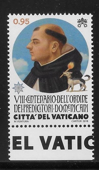 Vatican City 1635 800th Dominican Order single MNH