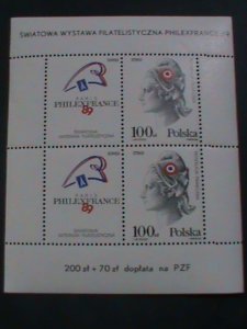 POLAND 1989- SC#2908a  PHILEXFRANCE'89 STAMP SHOW MNH S/S SHEET- VERY FINE