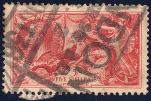 1915 Great Britain 5sh bright carmine Rule the Waves SC174a