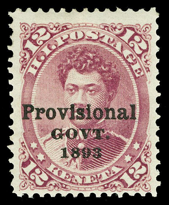 Hawaii Scott 69 1893 12c Prince Leleiohoku Issue Mint F-VF OG HR Cat $350