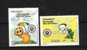 PARAGUAY 2007 WORLD DAY FREE TOBACCO HEALTH MEDICAL SET OF 2 MINT NH