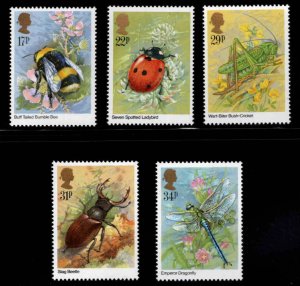 Great Britain Scott 1098-1102 MNH** Insect set