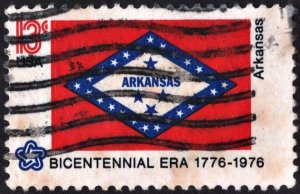 SC#1657 13¢ Bicentennial State Flags: Arkansas Single (1976) Used