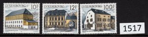 $1 World MNH Stamps (1517), Luxembourg Scott 775-777,  Christmas Architecture