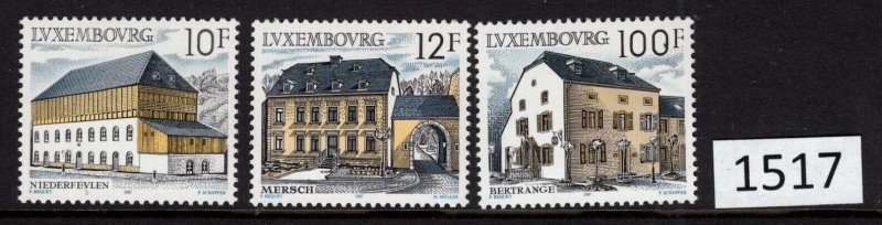 $1 World MNH Stamps (1517), Luxembourg Scott 775-777,  Christmas Architecture