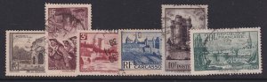 France, Scott 342-347 (Yvert 389-394), used (thins)