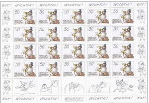 Liechtenstein,Sc.#982-5 MNH full sheets,  Greetings (1992)