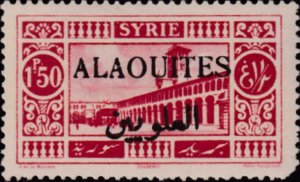 Alaouites 1925 SC 31b LH Black Ovpt 