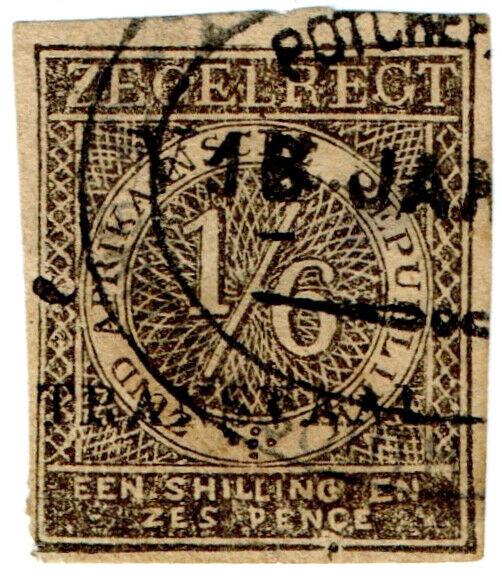 (I.B) Transvaal Revenue : Duty Stamp 1/6d