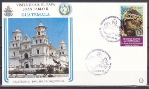 Guatemala, 06/MAR/83. Pope John Paul II Cancel on Cachet cover.