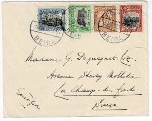 Mozambique Company 1935 Beira cancel on cover to Switzerland