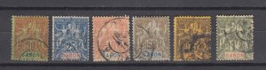 J45958, JL Stamps 1904-7 french gabon used cancels with gum commerce $120.00+scv