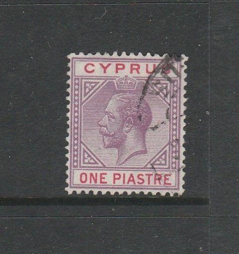 Cyprus 1921/2 1 pi Violet & red Used SG 90