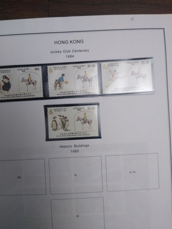 collection on pages Hong Kong 1984-87 much duplication PS: CV $198