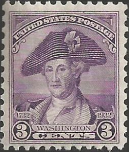 # 708 Mint Hinged Deep Violet Washington Bicentennial